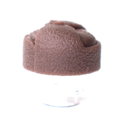 Шапка-ушанка коричневая со звездой. для лего фигурок На период ВОВ. G Brick Design