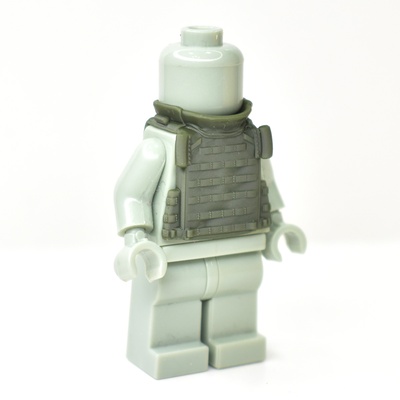 Бронежилет для лего фигурок Ратник без подсумков. темно-зеленый. G Brick Design