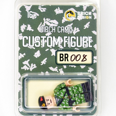 BR008 Офицер Морпех в маскхалате КЛМК березка разделенка в берете. Совместим с лего.