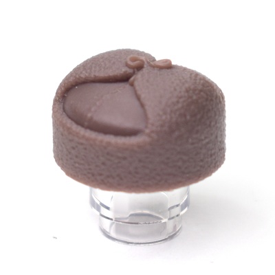 Шапка-ушанка коричневая для лего фигурок. G Brick Design