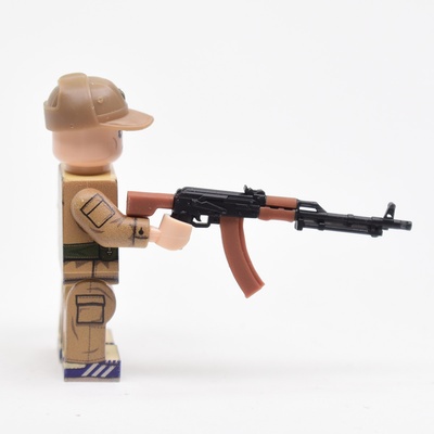 Советский пулемет обр. 1974 года, из смолы двух цветов. Для фигурок лего