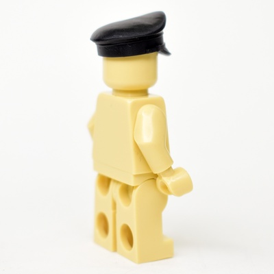 Картуз черный, со звездой серп и молот. Для лего фигурок