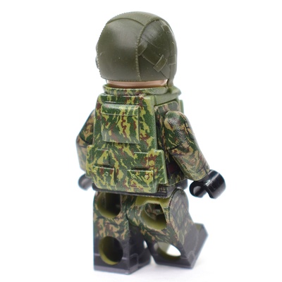 BA002 Российский Солдат в камуфляже ВСР-93 "Барвиха" в бронежилете. Совместим с лего