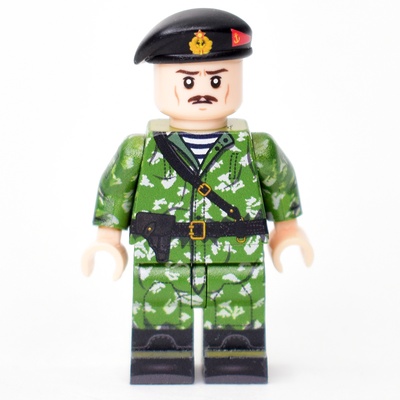 BR008 Офицер Морпех в маскхалате КЛМК березка разделенка в берете. Совместим с лего.