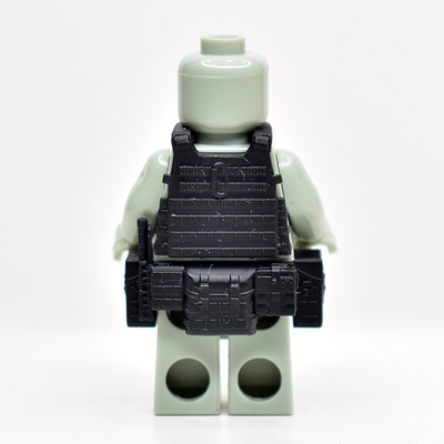 Разгрузочный пояс для лего фигурки "Пулеметчик". черный. G Brick Design