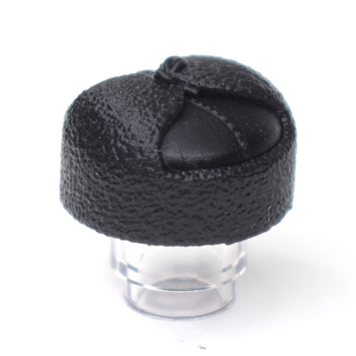 Шапка-ушанка черная со звездой. для лего фигурок На период ВОВ. G Brick Design