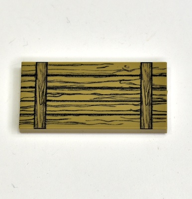 Tile, 2 x 4 dark tan С принтом крышка ящика