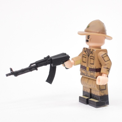 Российский пулемет модифицированный, сложенный приклад. Черный. Для фигурок лего