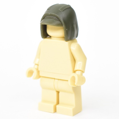 Капюшон зеленый с козырьком от кепки. для лего фигурок