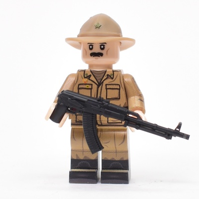 Российский пулемет модифицированный, сложенный приклад. Черный. Для фигурок лего