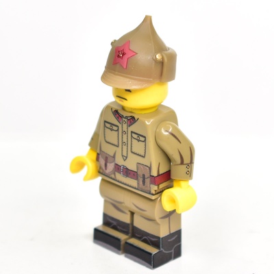 Буденовка солдата пехоты для лего фигурок, бежевая. G Brick Design