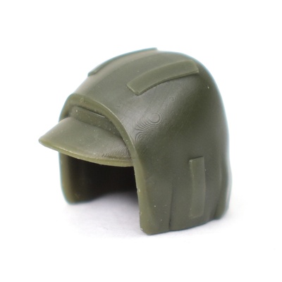 Капюшон зеленый с козырьком от кепки. для лего фигурок