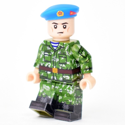 BR005 Солдат ВДВ в маскхалате КЛМК березка разделенка в берете. Совместим с лего.