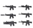 Набор оружия для фигурок лего M4A1  (арт М002)