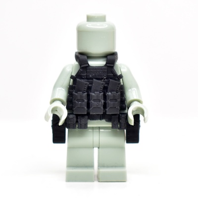 Разгрузочный пояс для лего фигурки "Пулеметчик". черный. G Brick Design