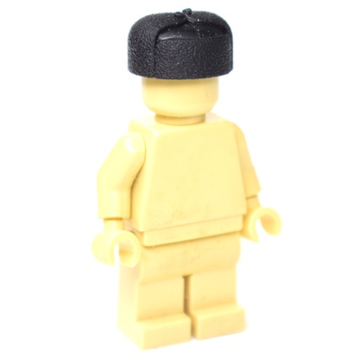 Шапка-ушанка черная для лего фигурок G Brick Design