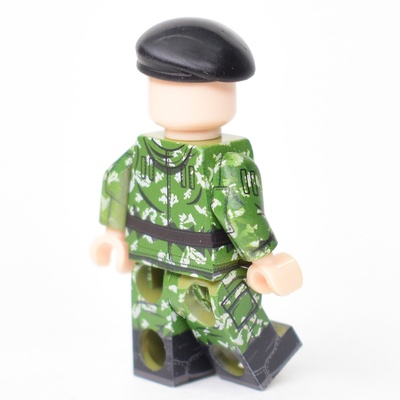 BR006 Солдат Морпех в маскхалате КЛМК березка разделенка в берете. Совместим с лего.