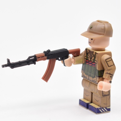 Советский пулемет обр. 1974 года, из смолы двух цветов. Для фигурок лего