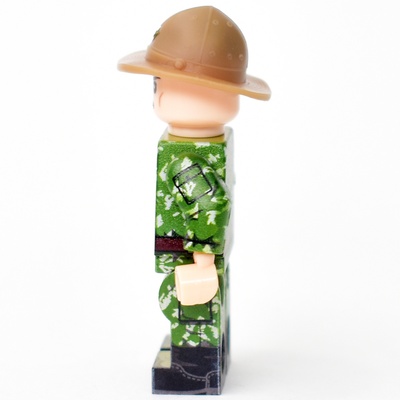 BR009 Солдат ВДВ в маскхалате КЛМК березка разделенка в панаме. Совместим с лего.