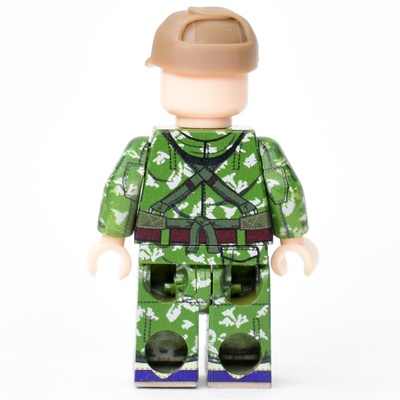 BR007 Солдат ВДВ в маскхалате КЛМК березка разделенка в Кепи. Совместим с лего.