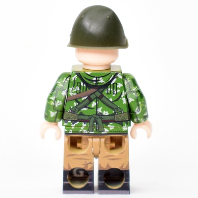 BR010 Солдат ВДВ в куртке КЛМК березка разделенка в шлеме. Совместим с лего.