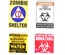Таблички для мини города "зомби пак 2" (danger mines, survival kit, zonbie virus, antidote и т.д.) набор деталей 13 шт. не лего