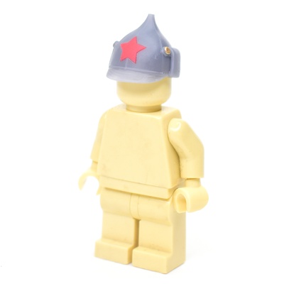 Буденовка солдата пехоты только с большой звездой для лего фигурок. G Brick Design