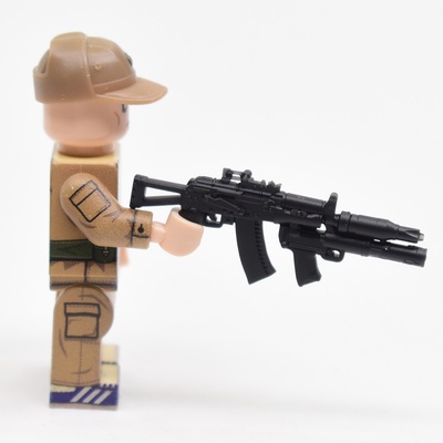 Автомат укороченный, с Глушителем и гранатометом для фигурок ЛЕГО