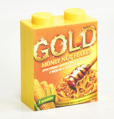 Brick, 1 x 2 x 2 Yellow С принтом Кукурузные хлопья 