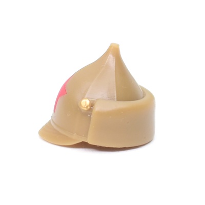 Буденовка солдата пехоты только с большой звездой для лего фигурок. G Brick Design
