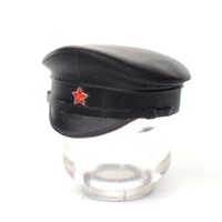 Картуз черный, со звездой серп и молот. Для лего фигурок