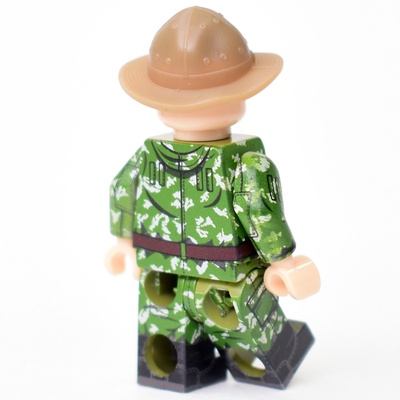 BR009 Солдат ВДВ в маскхалате КЛМК березка разделенка в панаме. Совместим с лего.