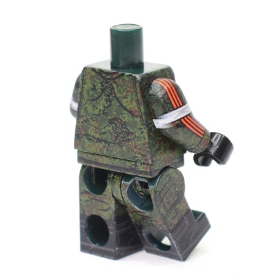 DF006 Российский Солдат в летней полевой форме цифра. Ленты на руках. только тело и ноги. Совместим с лего.