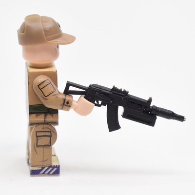 Автомат укороченный, с Глушителем и ЛЦУ для фигурок ЛЕГО