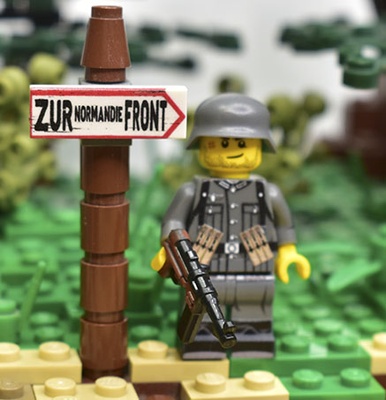 Tile, 1 x 3 С принтом "zur normandie front"