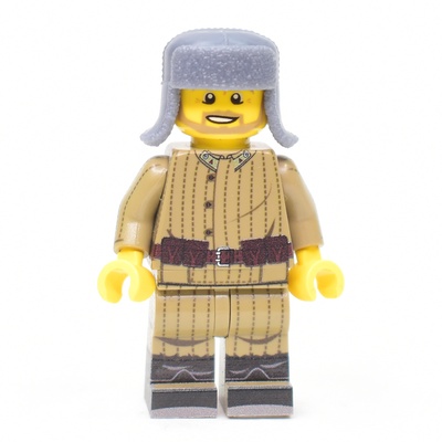 Ушанка с опущенными ушами. Темно-серая. для ЛЕГО фигурок