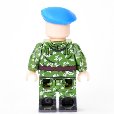 BR005 Солдат ВДВ в маскхалате КЛМК березка разделенка в берете. Совместим с лего.