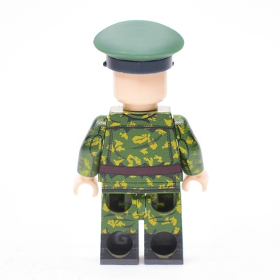BR002 Пограничник в камуфляже березка, в фуражке. Совместим с лего.