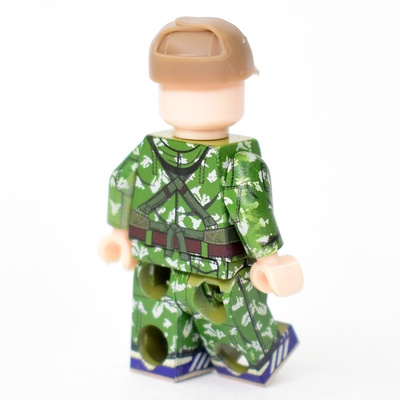 BR007 Солдат ВДВ в маскхалате КЛМК березка разделенка в Кепи. Совместим с лего.