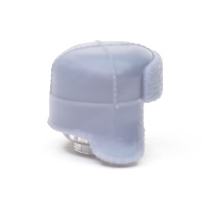 Ушанка с опущенными ушами. Темно-серая. для ЛЕГО фигурок