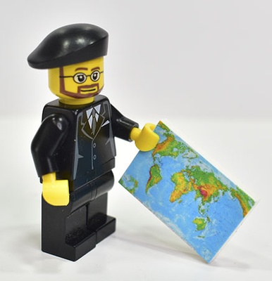 Tile 2 x 3 с изображением плакат "Географическая карта мира"