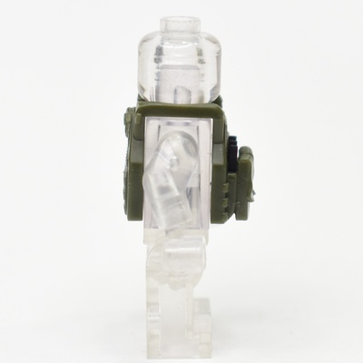 Бронежилет-плитник для фигурок лего TV-110 (подсумки, рация). Темно-зеленый, черные магазины.