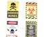 Таблички для мини города "зомби пак 2" (danger mines, survival kit, zonbie virus, antidote и т.д.) набор деталей 13 шт. не лего