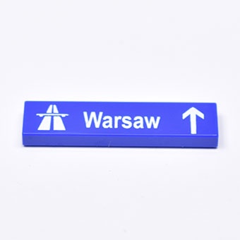 Tile 1 x 4 с надписью "Warsaw"
