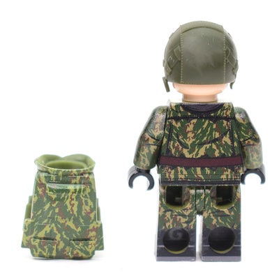 BA002 Российский Солдат в камуфляже ВСР-93 "Барвиха" в бронежилете. Совместим с лего