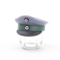 Немецкая фуражка М1917, зеленый околыш, на ПМВ. Для лего фигурок