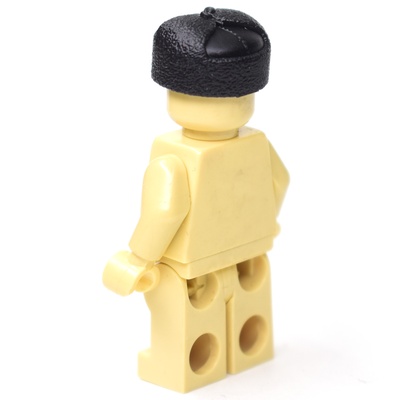 Шапка-ушанка черная с Морской кокардой РККА. для лего фигурок На период ВОВ