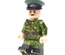 BR001 Пограничник в камуфляже березка с кобурой, в фуражке. Совместим с лего.