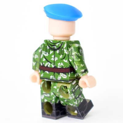BR005 Солдат ВДВ в маскхалате КЛМК березка разделенка в берете. Совместим с лего.