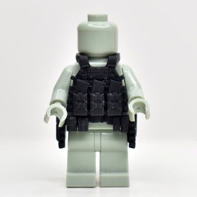 Разгрузочный пояс для лего фигурки "Гранатометчик". черный. G Brick Design